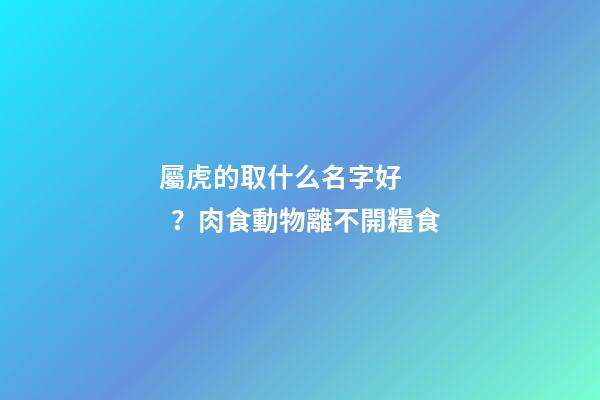 屬虎的取什么名字好？肉食動物離不開糧食